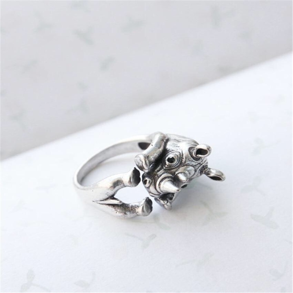 Cute Rhinoceros Ring Silver💥 - Picture 2 of 6